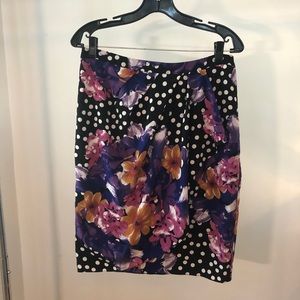 Ruched side ruffle skirt from Anthro